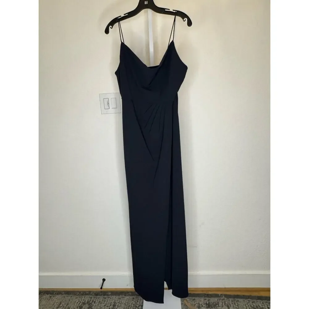 NWT Sachin & Babi Paulina Dress Cowl Neck Gown Navy - Picture 3 of 7